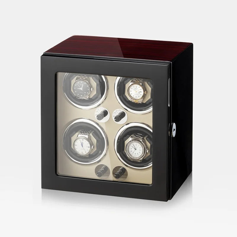 6-Watch Winder – Wood, Japanese Motor, Ambient LED Light