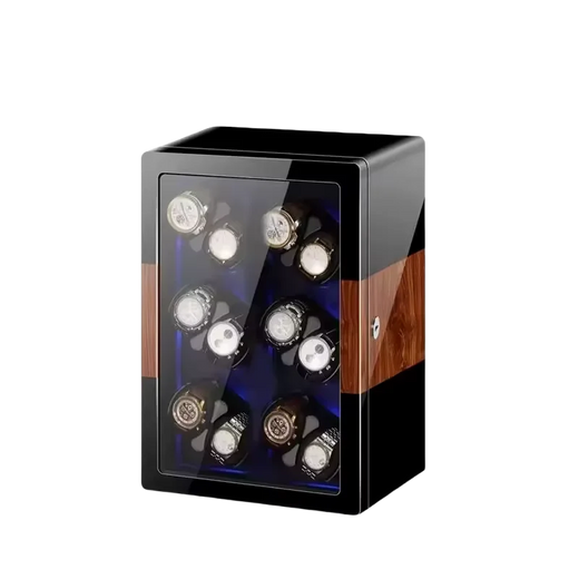 Remontoir 12 Montres Bois Marron Verrou