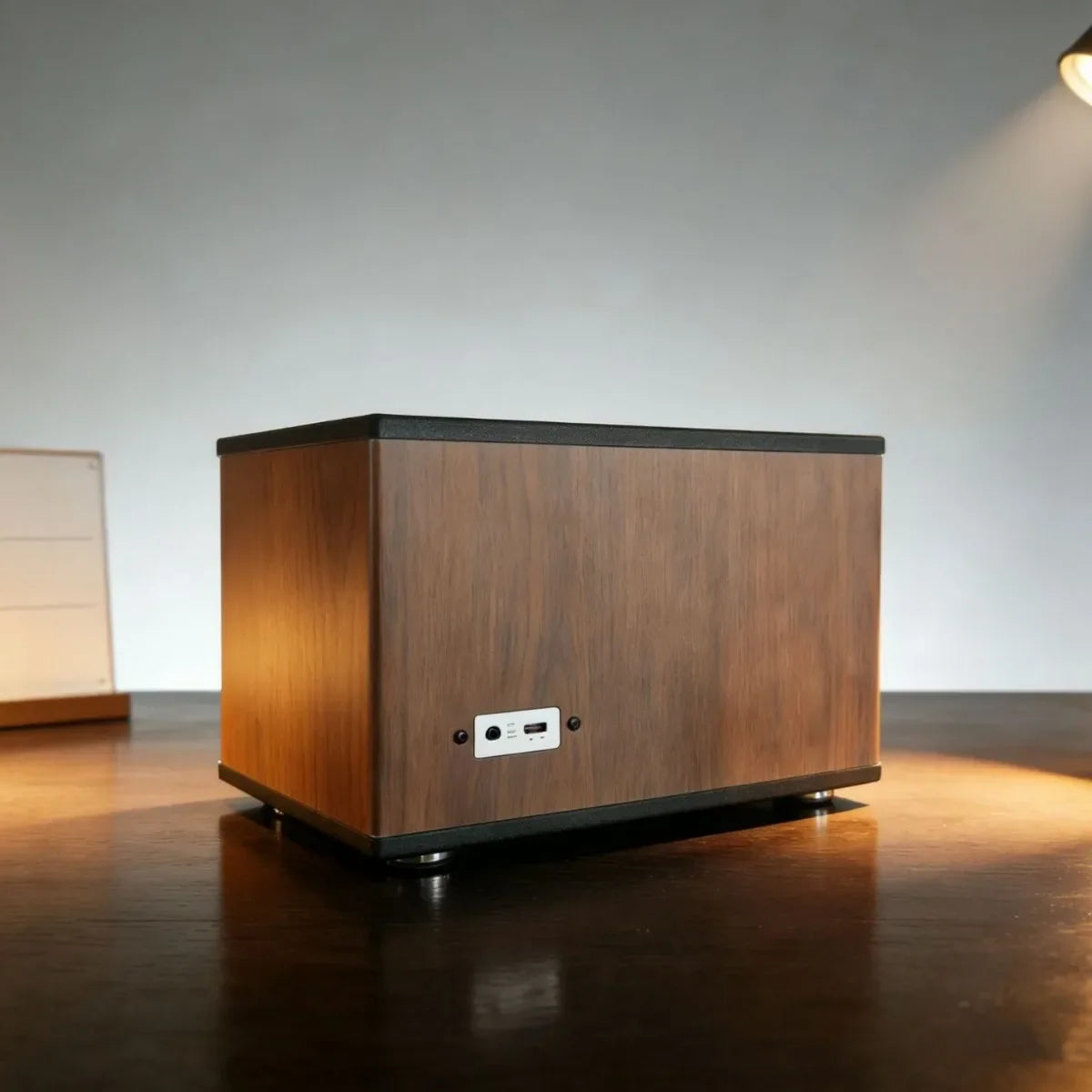 4-Watch Winder – Walnut Wood, Blue LED, Silent Motor