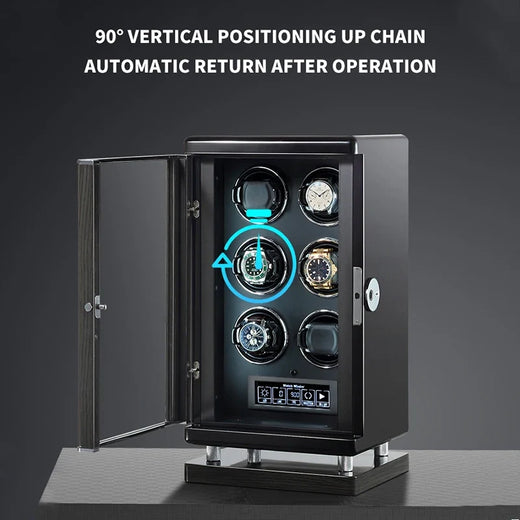 4-Watch Winder – Piano Lacquer, Fingerprint Lock (Classic)