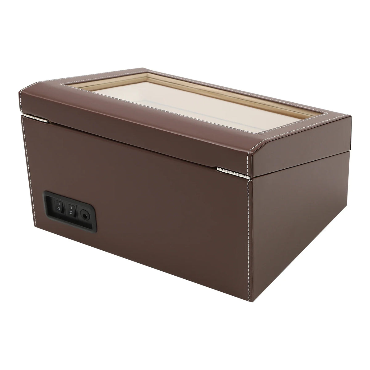Single Watch Winder – Compact Brown PU Leather