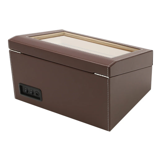 Single Watch Winder – Compact Brown PU Leather