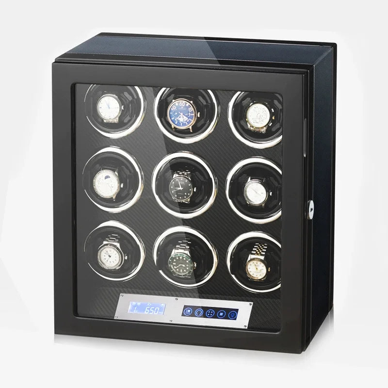6-Watch Winder – Wood, Japanese Motor, Ambient LED Light