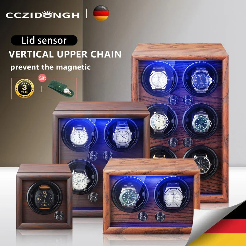 Remontoir 4 Montres Bois Capteur