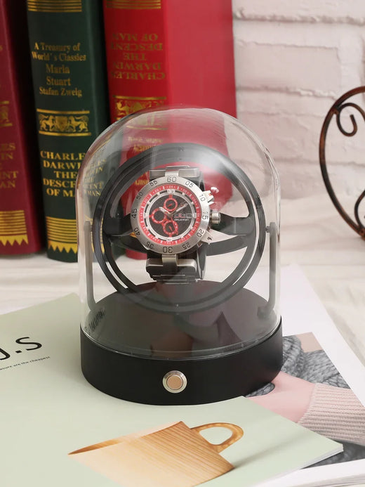 Watch Winder – Compact Metal Display Case, Gold, Mabuchi Motor