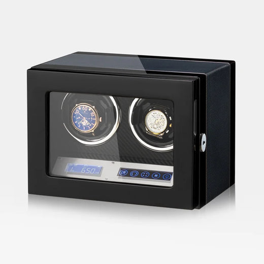 9-Watch Winder – Wood Cabinet, Gyroscopic Rotation & LED