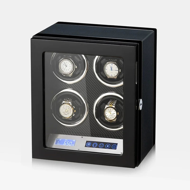 6-Watch Winder – Wood, Japanese Motor, Ambient LED Light