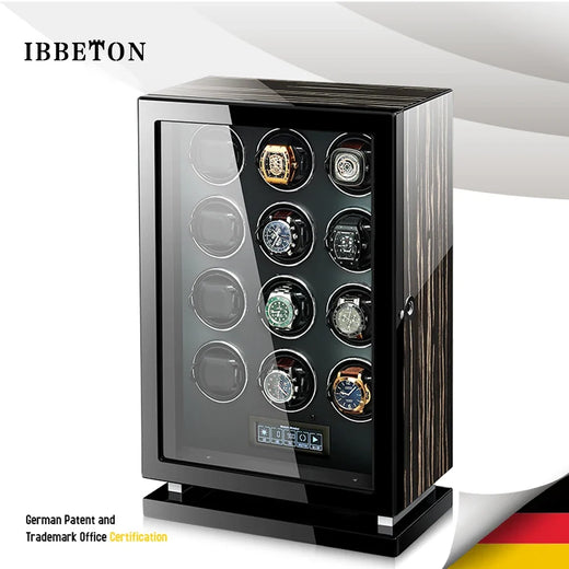 12-Watch Winder – Piano Lacquer Finish, Fingerprint Lock