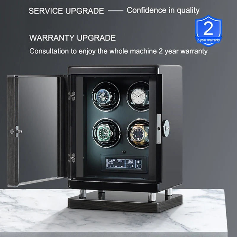 2-Watch Winder – Piano Lacquer, Fingerprint Lock, Classic