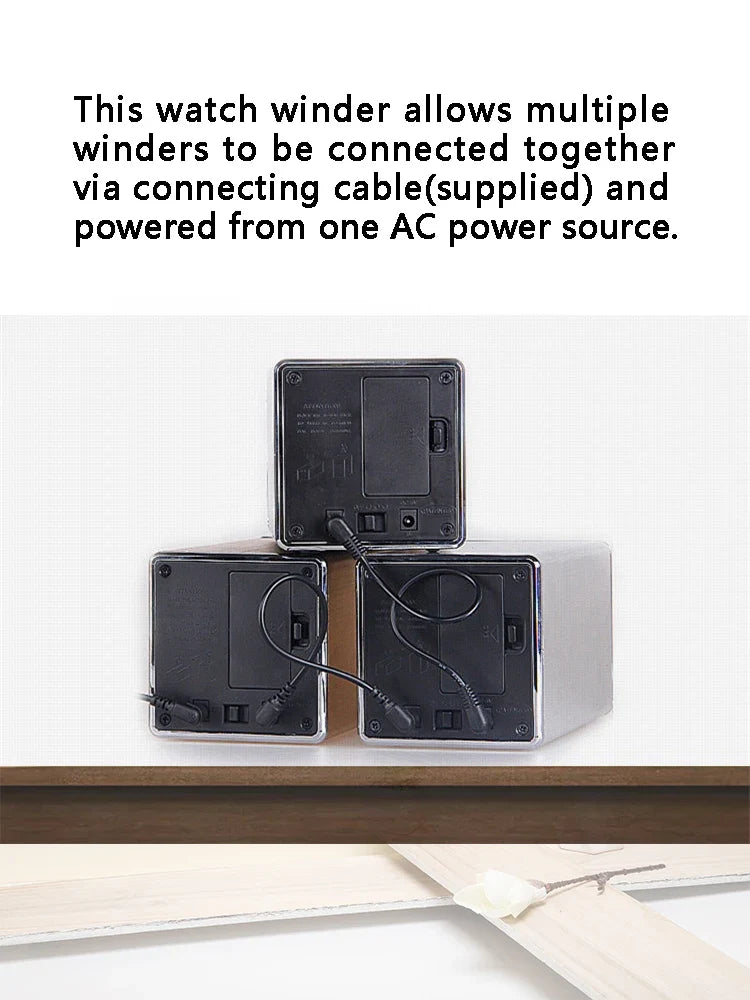 Watch Winder – Black Metal, USB or Battery Powered