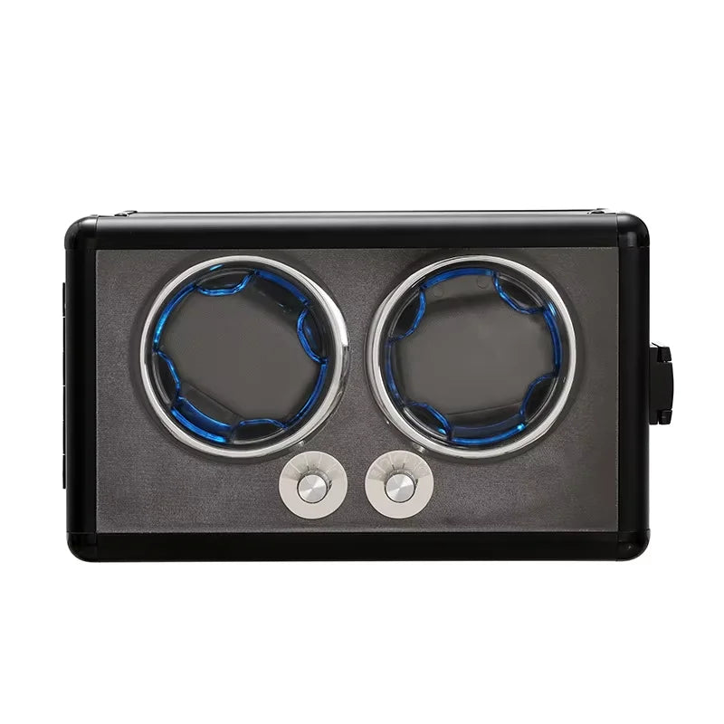 4-Watch Winder – Green Aluminum, Silent Motor & LED
