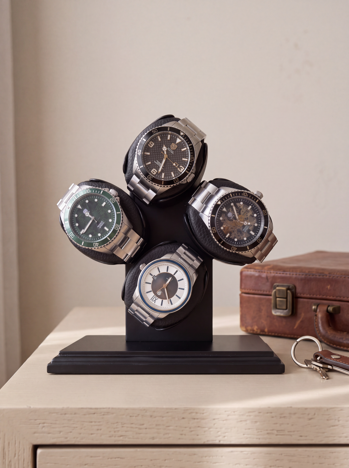 4-Watch Winder – Compact USB-Powered, Silent Motor
