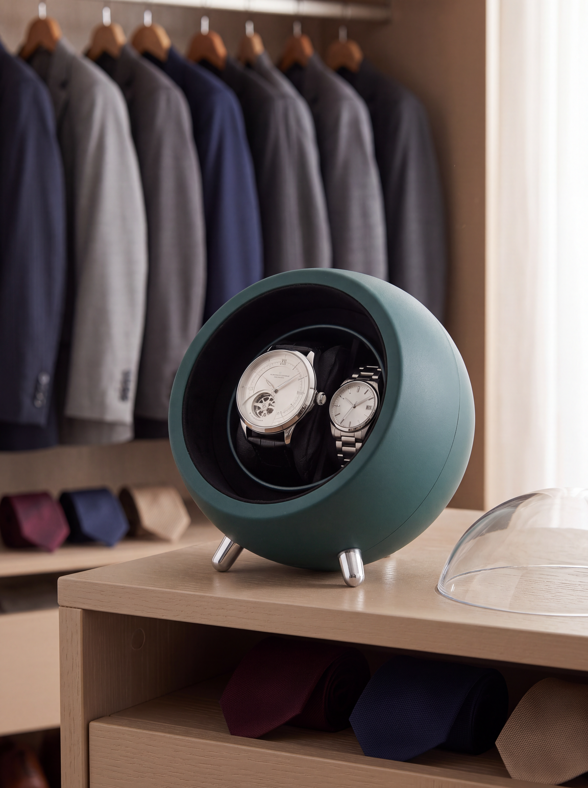 Watch Winder – Compact Green, Near-Silent Mabuchi Motor