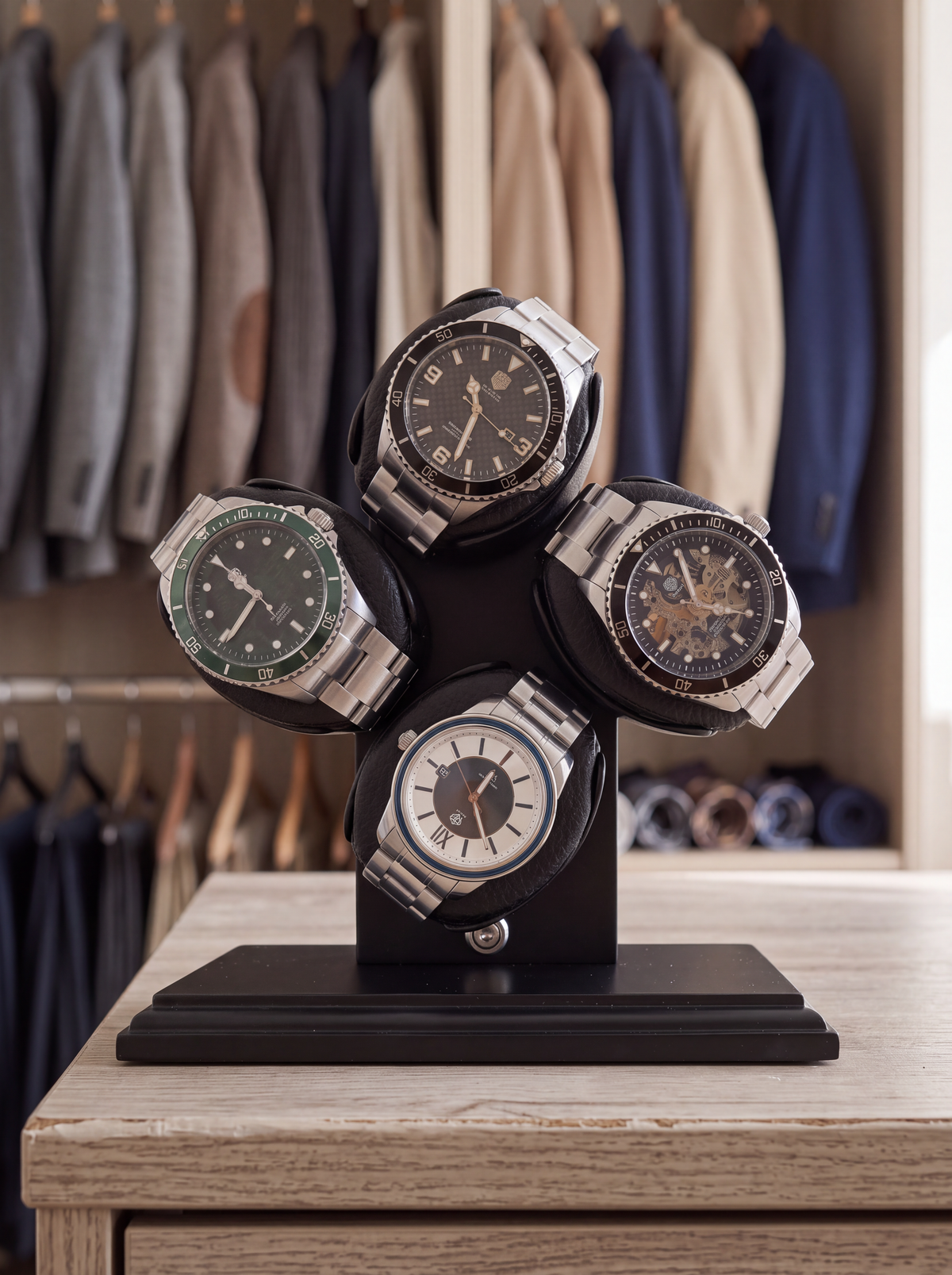 4-Watch Winder – Compact USB-Powered, Silent Motor
