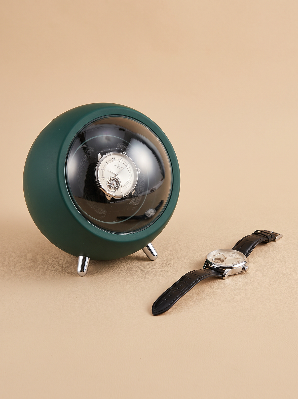 Watch Winder – Compact Green, Near-Silent Mabuchi Motor