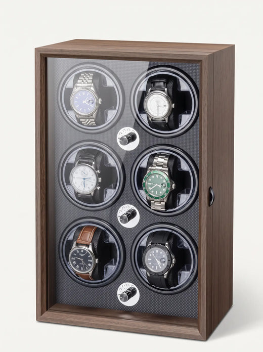 Watch Winder Cabinet – Walnut Wood, Grand Multi-Watch Storage
