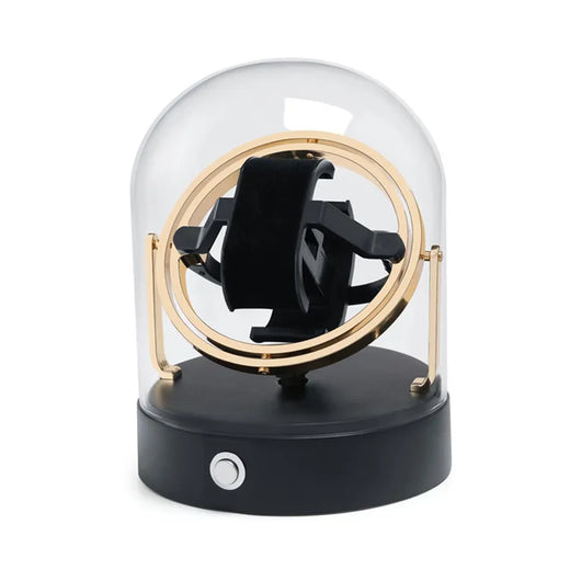 Watch Winder – Compact Metal Display Case, Gold, Mabuchi Motor