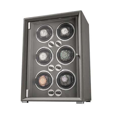 2-Watch Winder – Apricot Leather, 5-Speed Silent Motor