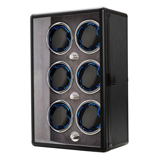 2-Watch Winder – Green Aluminum, Silent Motor & LED