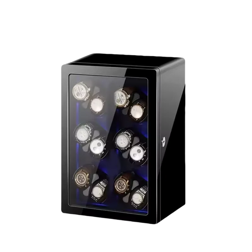 Remontoir 12 Montres Bois Marron Verrou