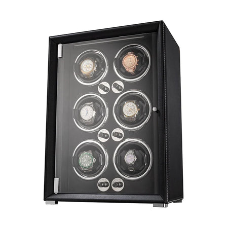 2-Watch Winder – Apricot Leather, 5-Speed Silent Motor