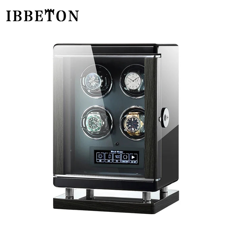 4-Watch Winder – Piano Lacquer, Fingerprint Lock (Classic)