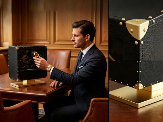 6-Watch Winder Chest – Wood, Fingerprint Lock, Touch Control