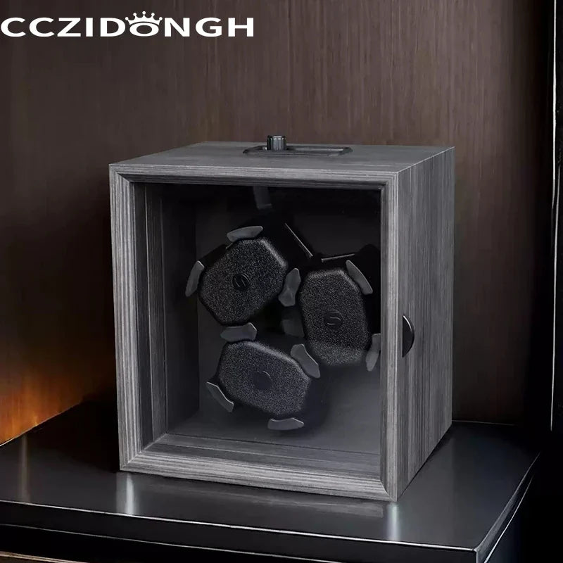 4-Watch Winder – Ebony Wood Finish, Automatic Rotation