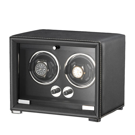 2-Watch Winder – Apricot Leather, 5-Speed Silent Motor