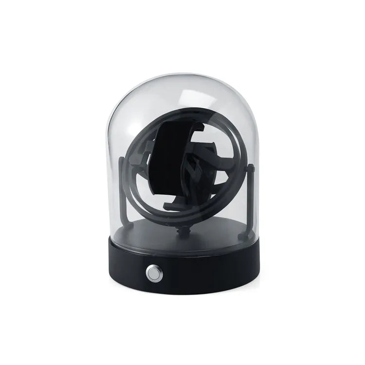 Watch Winder – Compact Metal Display Case, Black, Mabuchi Motor