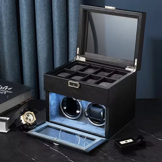 Single Watch Winder – Minimalist Leather, Silent Motor