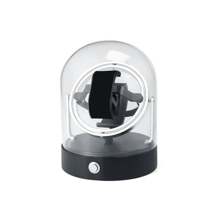 Watch Winder – Compact Metal Display Case, Silver, Mabuchi Motor