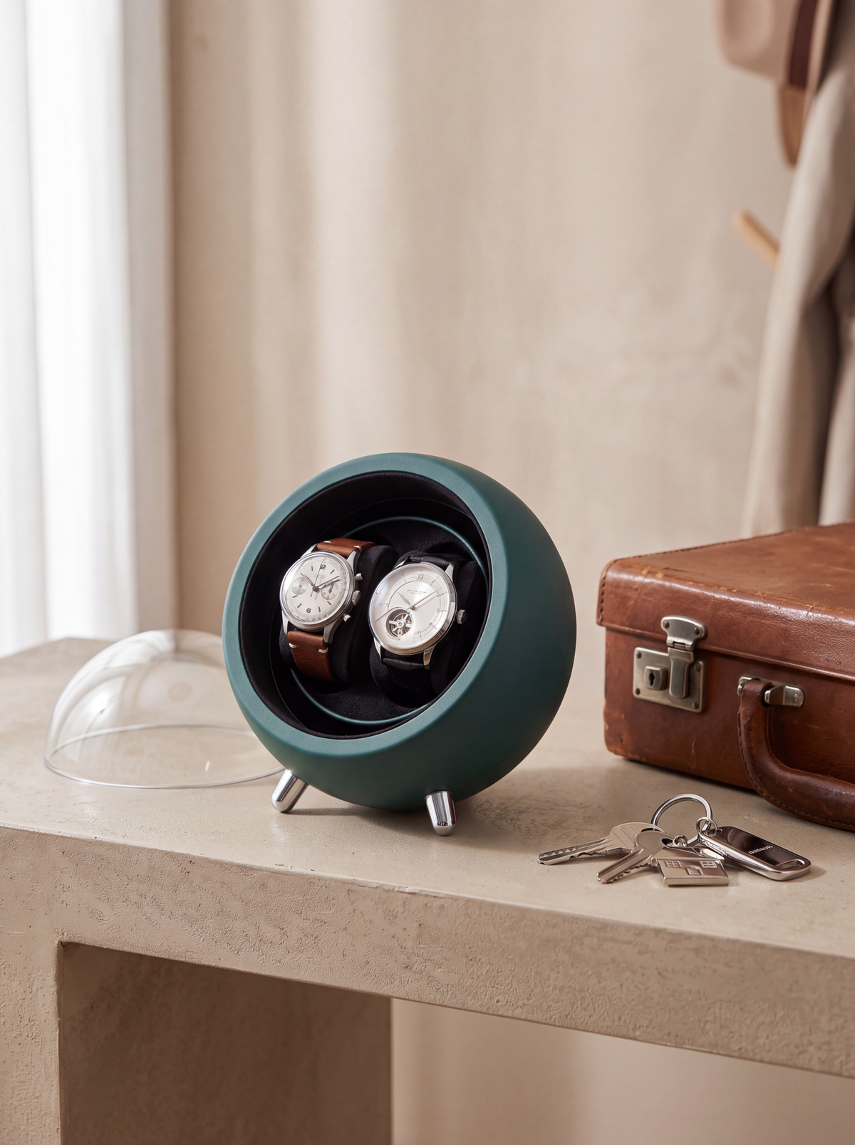Watch Winder – Compact Green, Near-Silent Mabuchi Motor