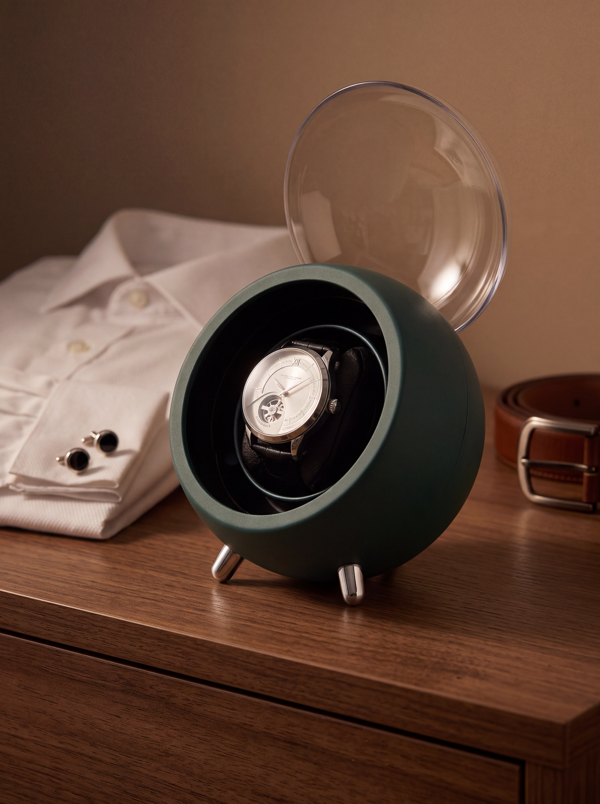 Watch Winder – Compact Green, Near-Silent Mabuchi Motor