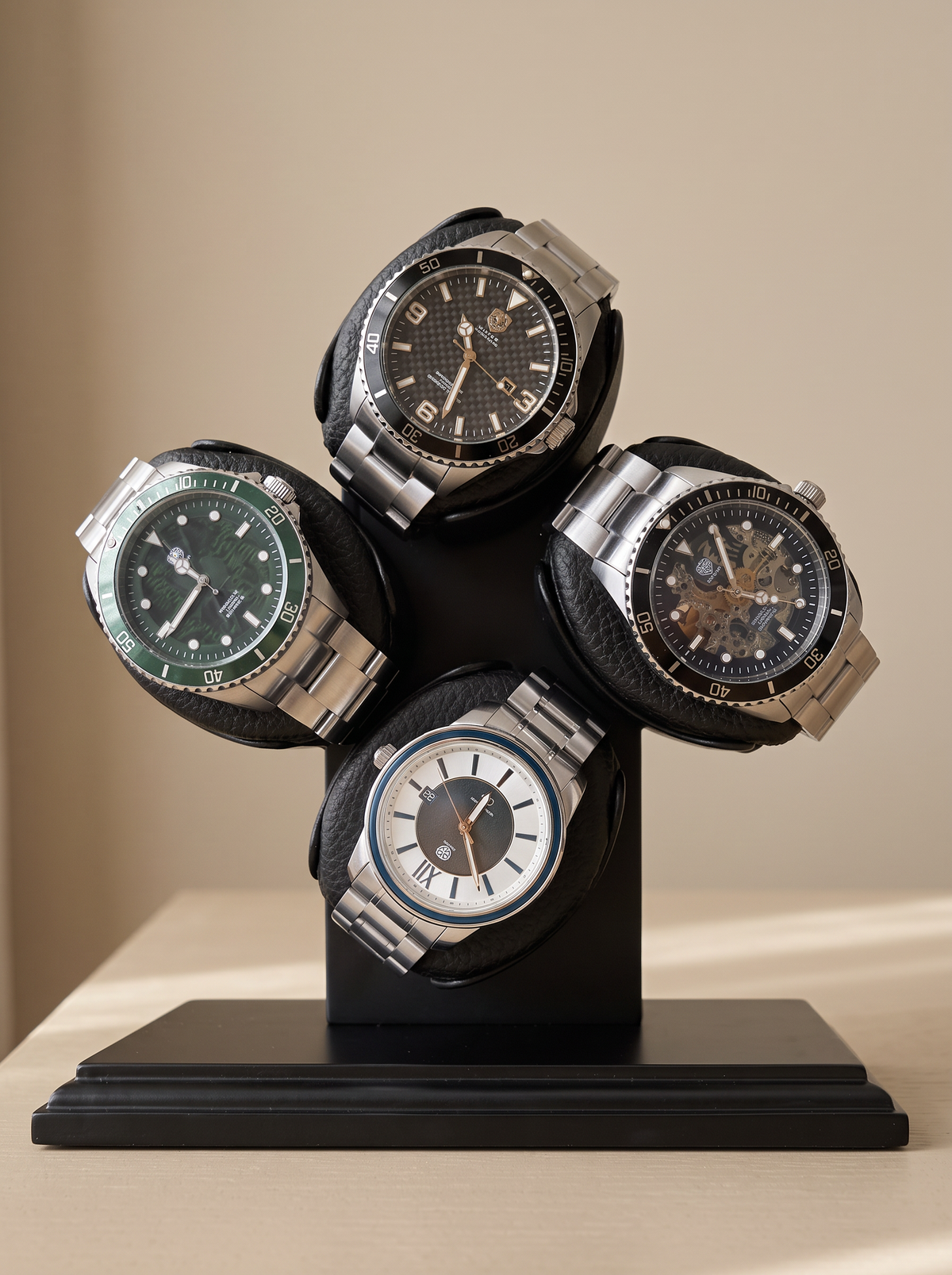 4-Watch Winder – Compact USB-Powered, Silent Motor